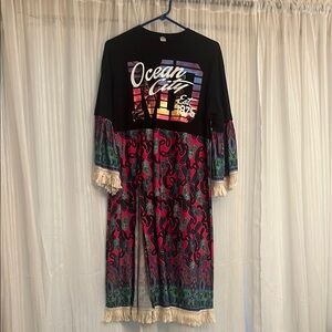 Colorful Ocean City Graphic Dress